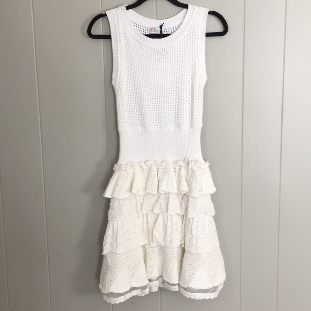 RED VALENTINO white ruffle dress